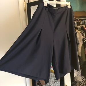 Sugarhill ModCloth Wide Leg Navy Culotte Pants